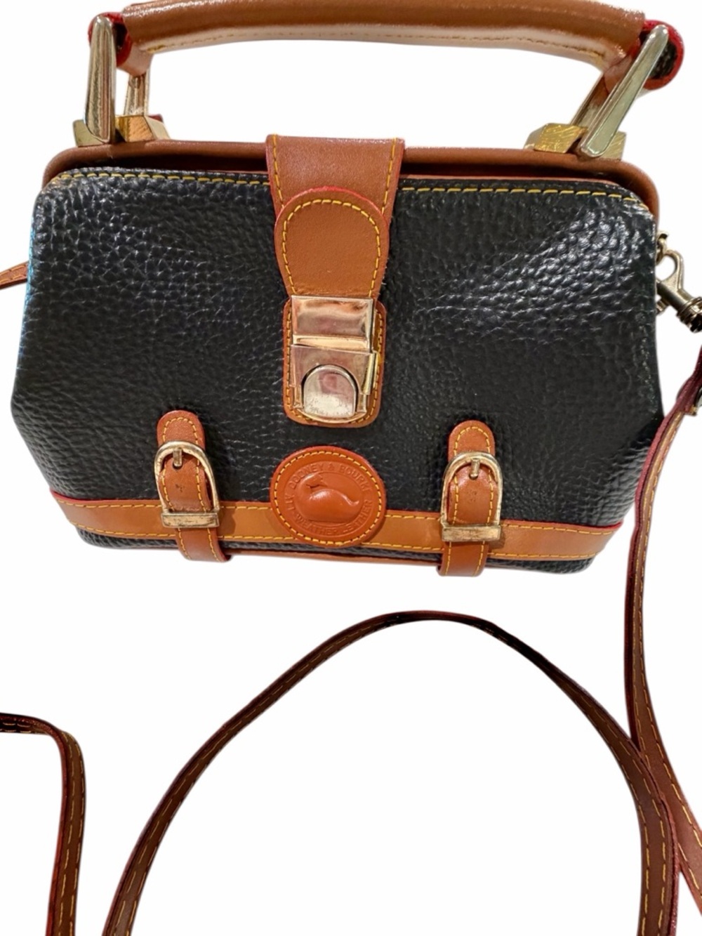 Leather Mini Doctor Bag Crossbody - Picture 2 of 14